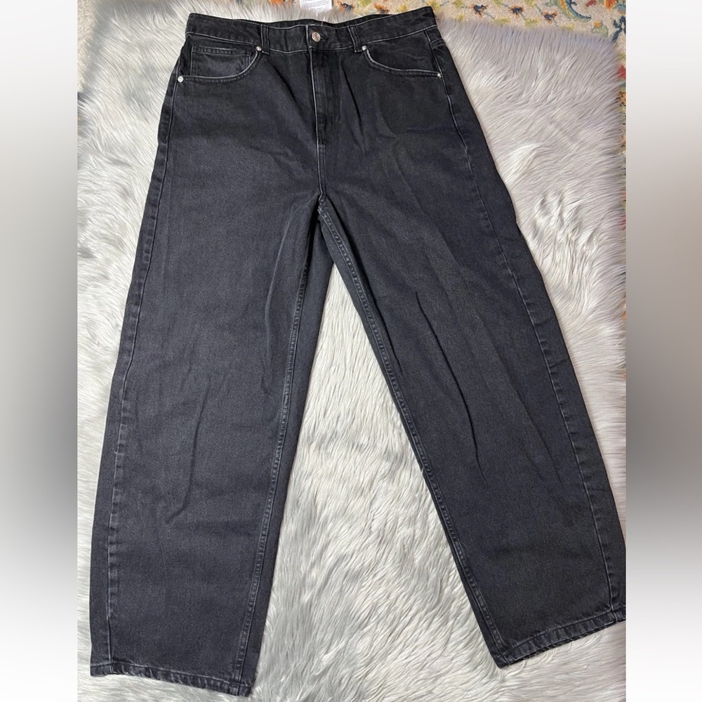 Asos Design Slim Barrel Jeans Washed Black